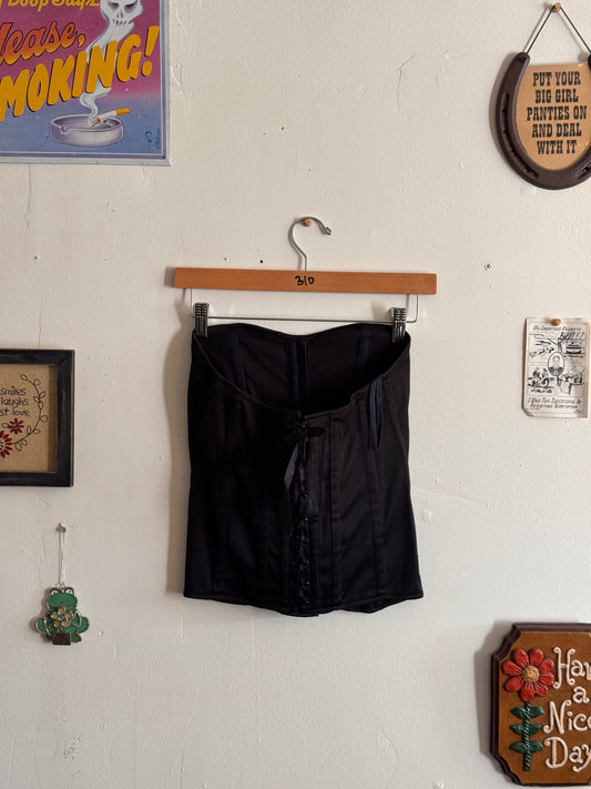 2000s Charlotte Russe Black Corset (M)