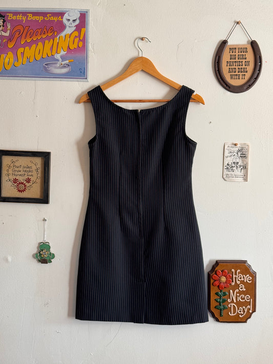 2000s Fredrick of Hollywood Pinstripe Dress (M/L)