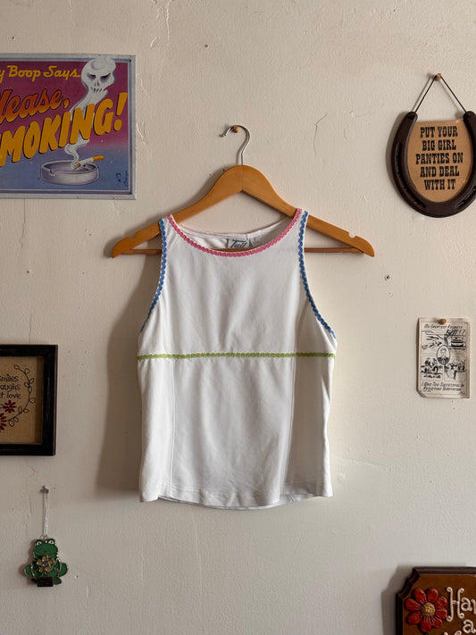 90s Tail White Tank  (S)