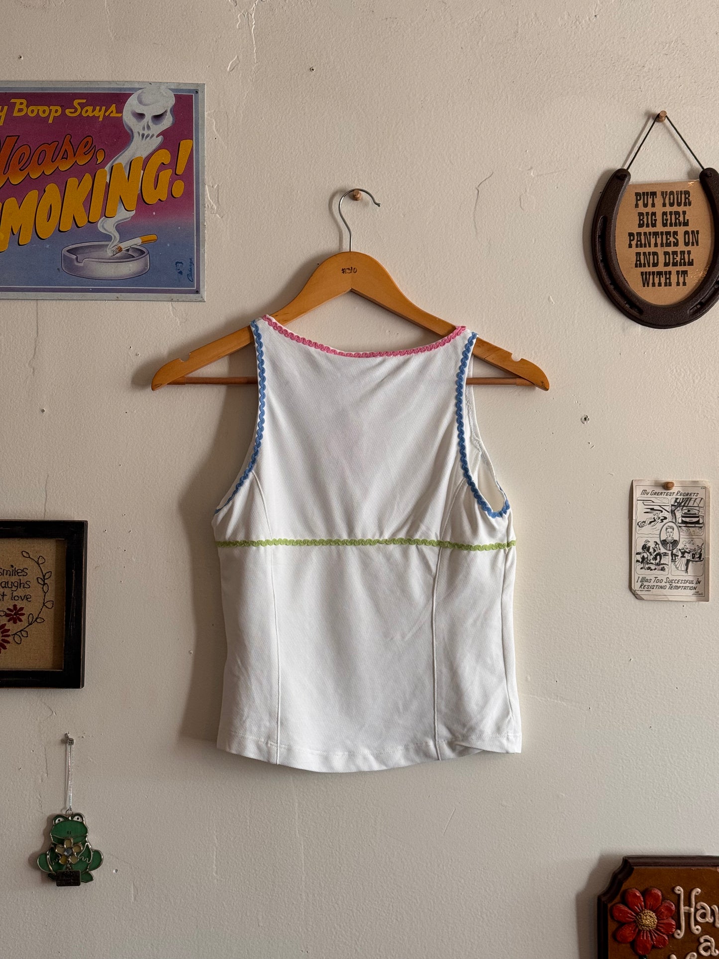 90s Tail White Tank  (S)