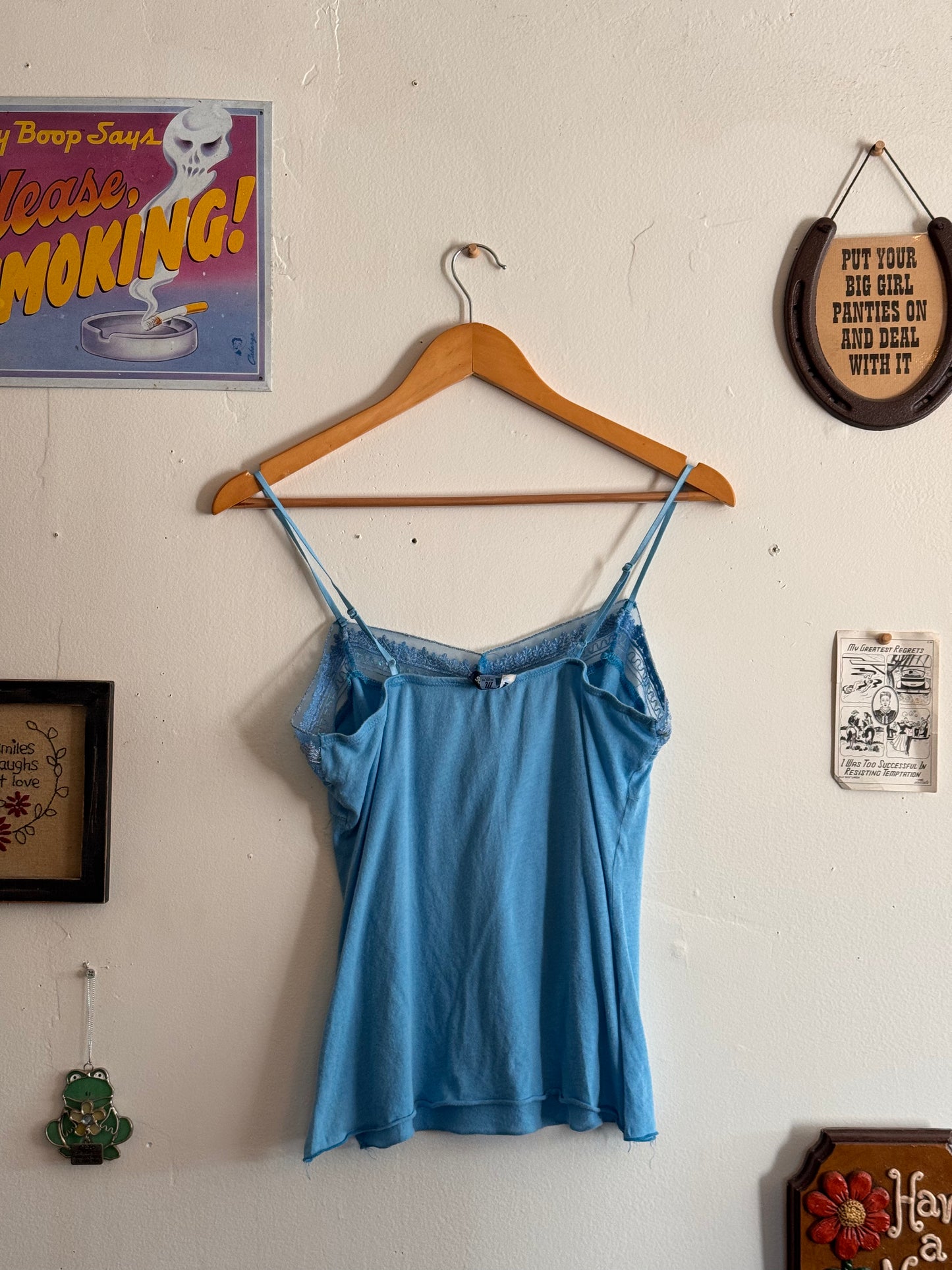 2000s Anchor Blue Sequin Cami  (M)