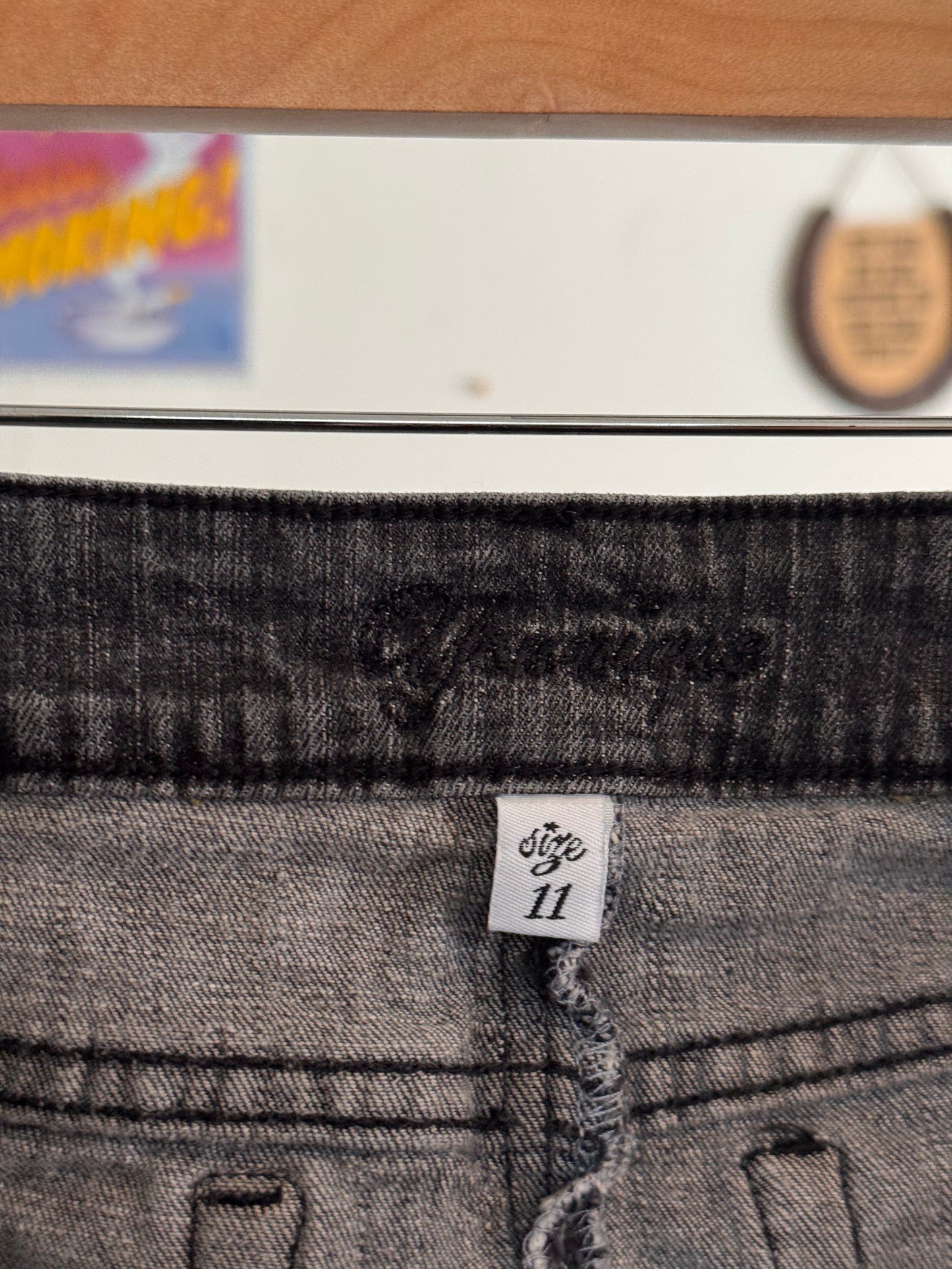 2000s Black Denim Mini Skirt (11)