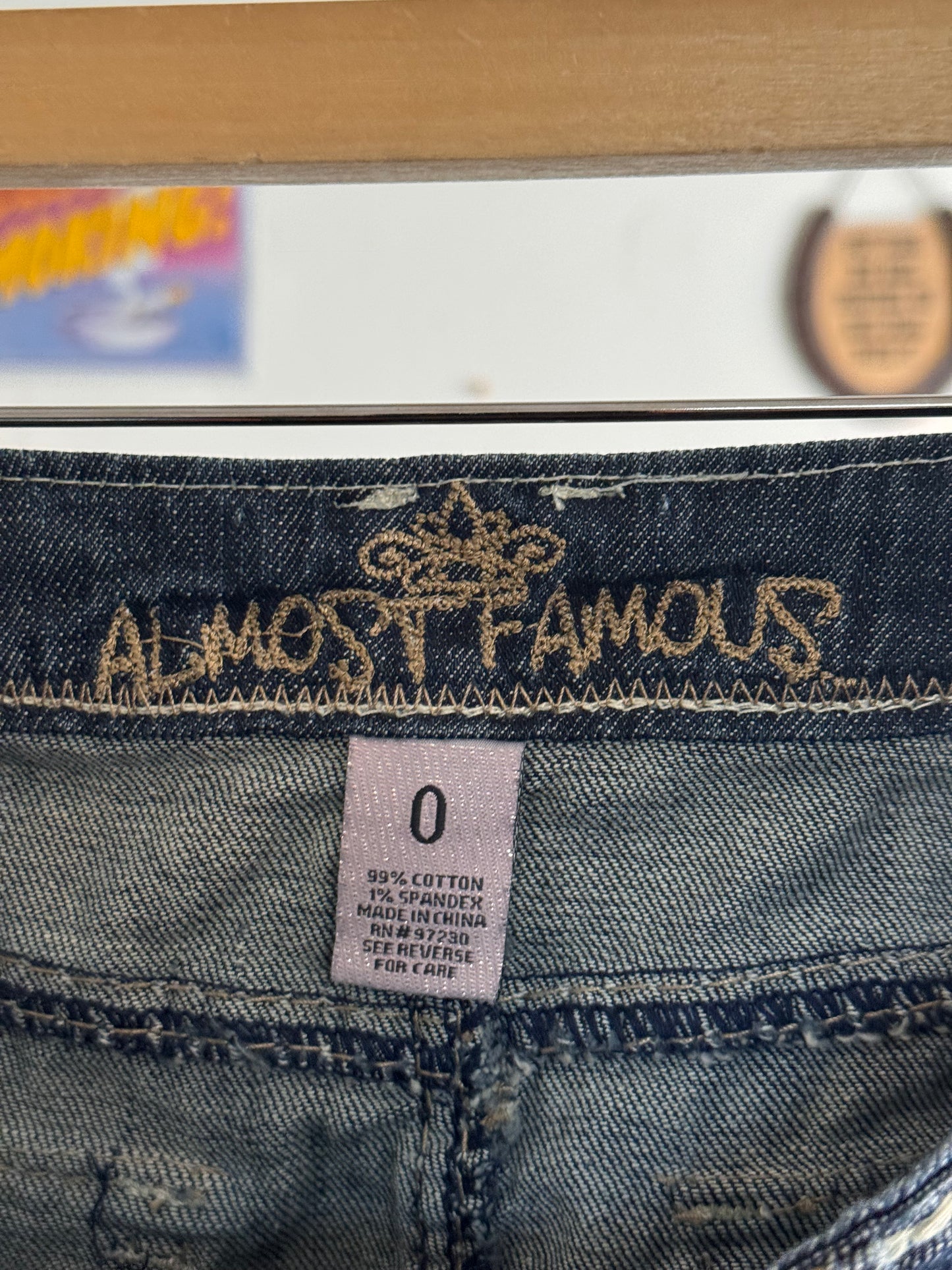 2000s Dark Wash Denim Mini Skirt (0)