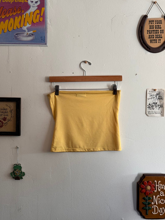 2000s Yellow Baby Phat Tube Top (M)