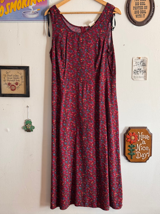 90s Floral Print Dress  (16W)