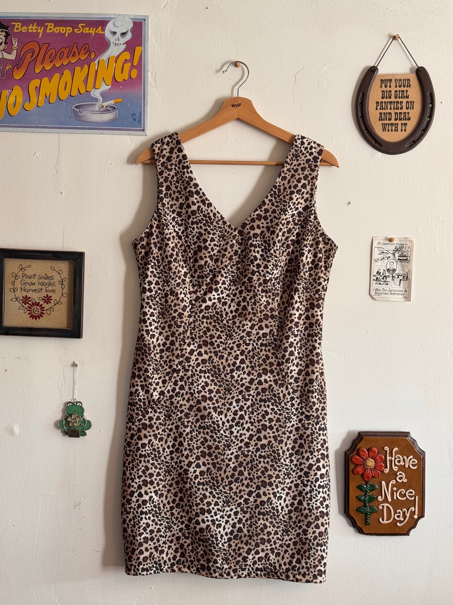 90s Leopard Prints Dress (L/XL)