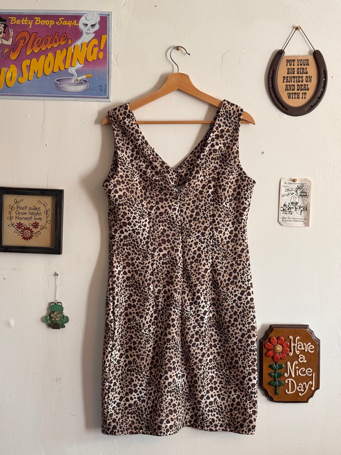 90s Leopard Prints Dress (L/XL)